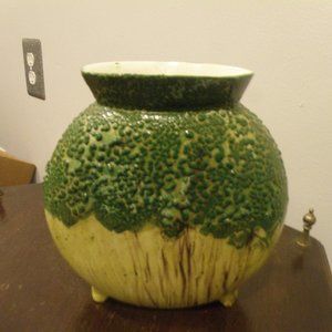 green vase